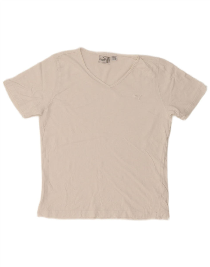 T-shirt da donna Puma UK 14 cotone bianco medio