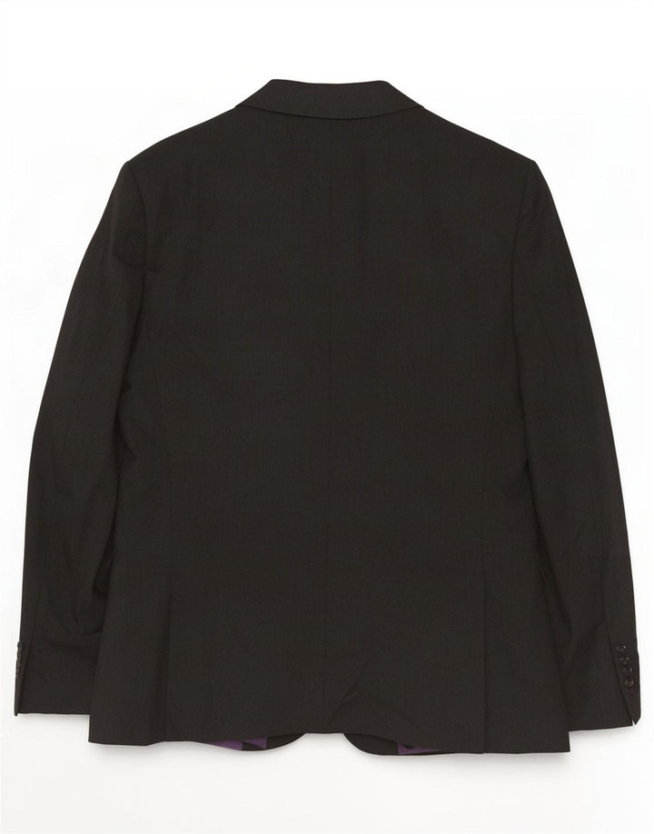 Giacca blazer lunga a 2 bottoni Marks & Spencer da uomo UK 42 grande poliestere grigio