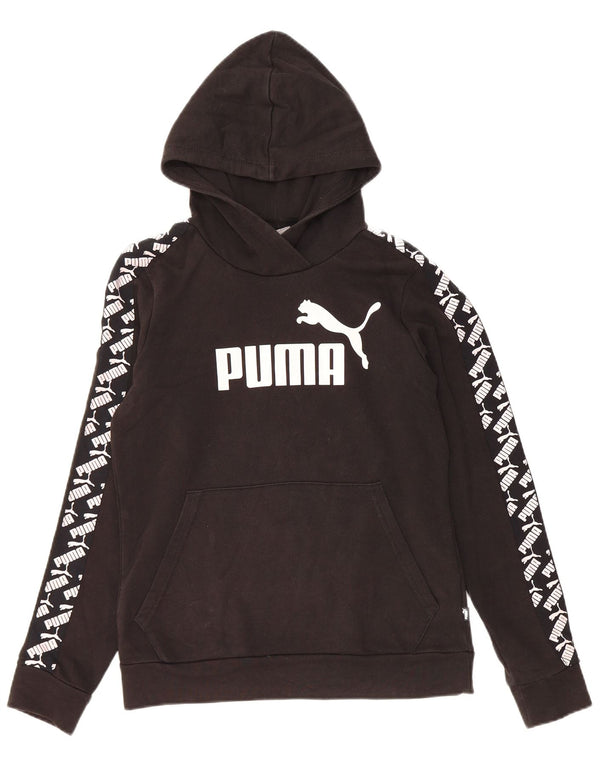 Felpa con cappuccio grafica da donna Puma UK 10 piccola in cotone nero