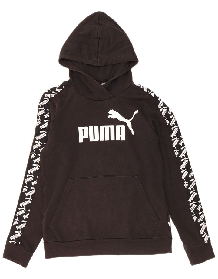 Felpa con cappuccio grafica da donna Puma UK 10 piccola in cotone nero