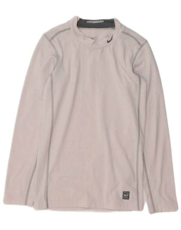 Maglia Nike Dri Fit da bambino a manica lunga 13-14 anni XL poliestere bianco
