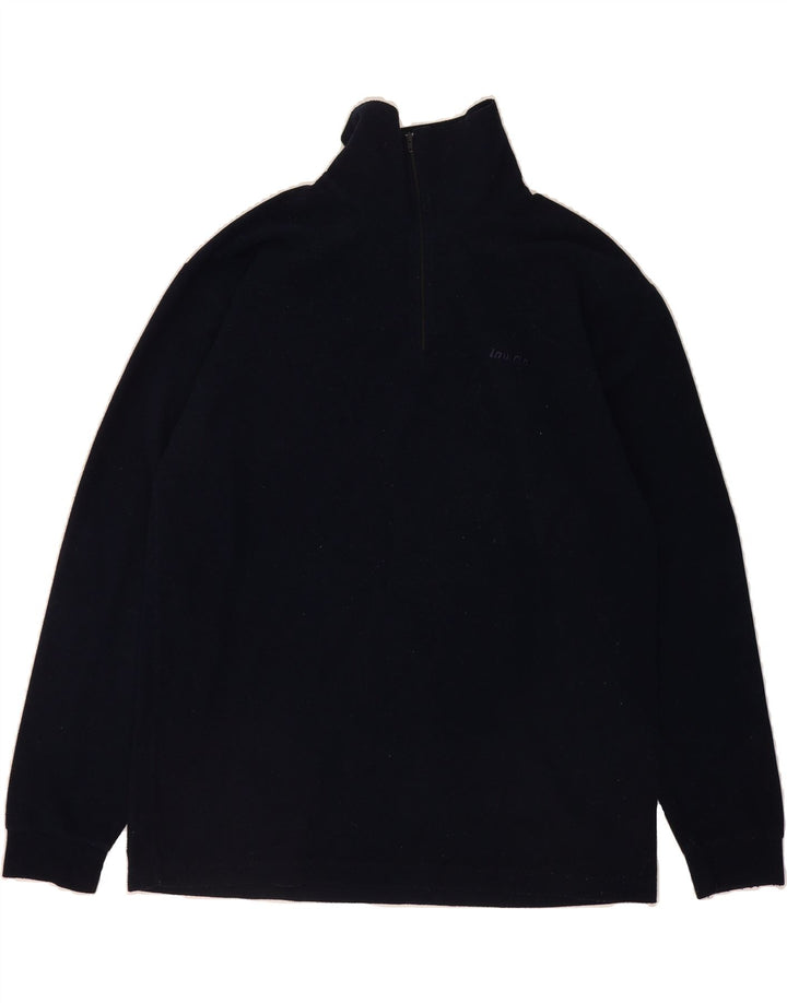 INVICTA Mens Zip Neck Fleece Jumper 2XL Navy Blue Polyester Vintage Invicta and Second-Hand Invicta from Messina Hembry 