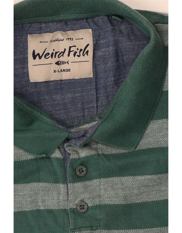 Polo da uomo Weird Fish XL a righe verdi