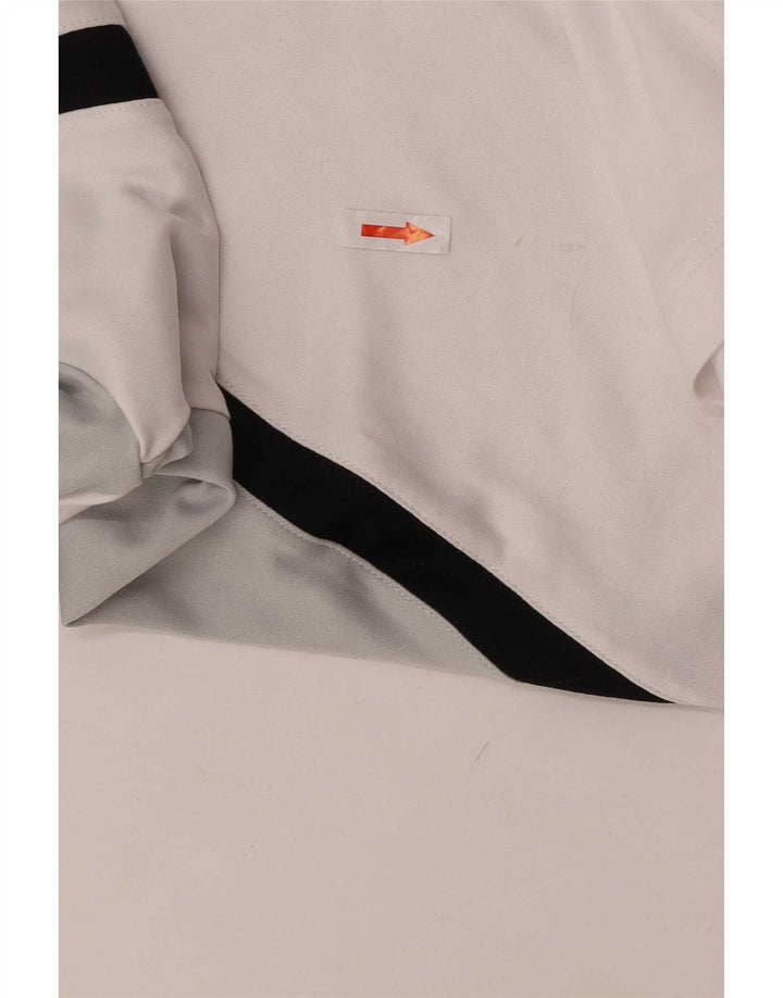 Polo da uomo Lotto Large in poliestere color block bianco