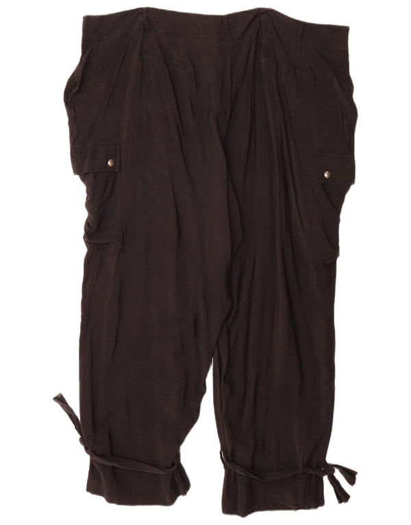 Pantaloni cargo Marks & Spencer da donna Autograph UK 24 4XL W44 L29 Neri
