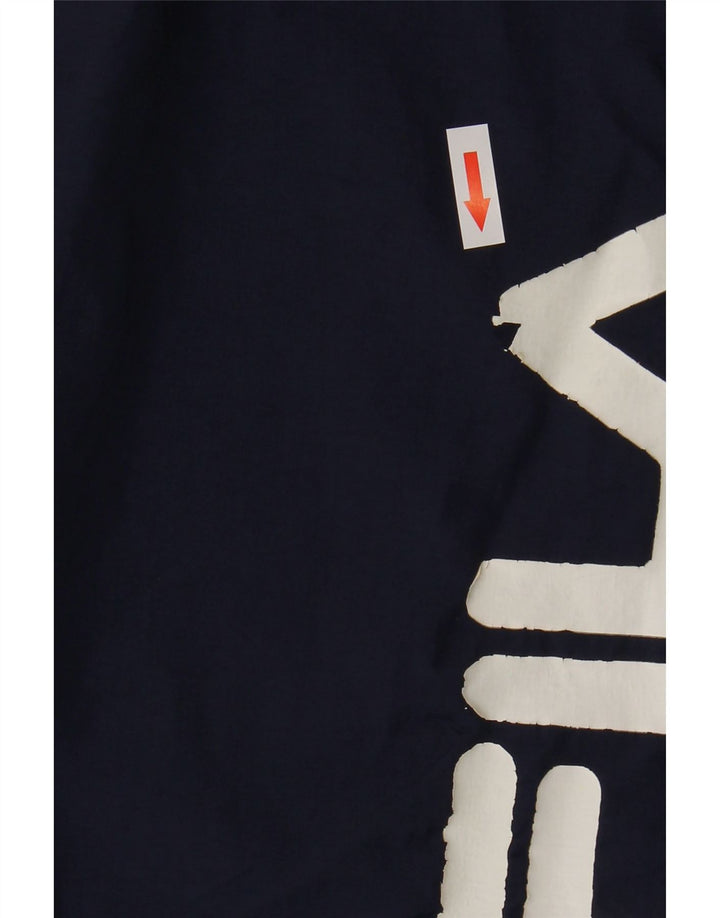 Pantaloncini sportivi grafici da uomo Fila Large blu navy color block in poliammide