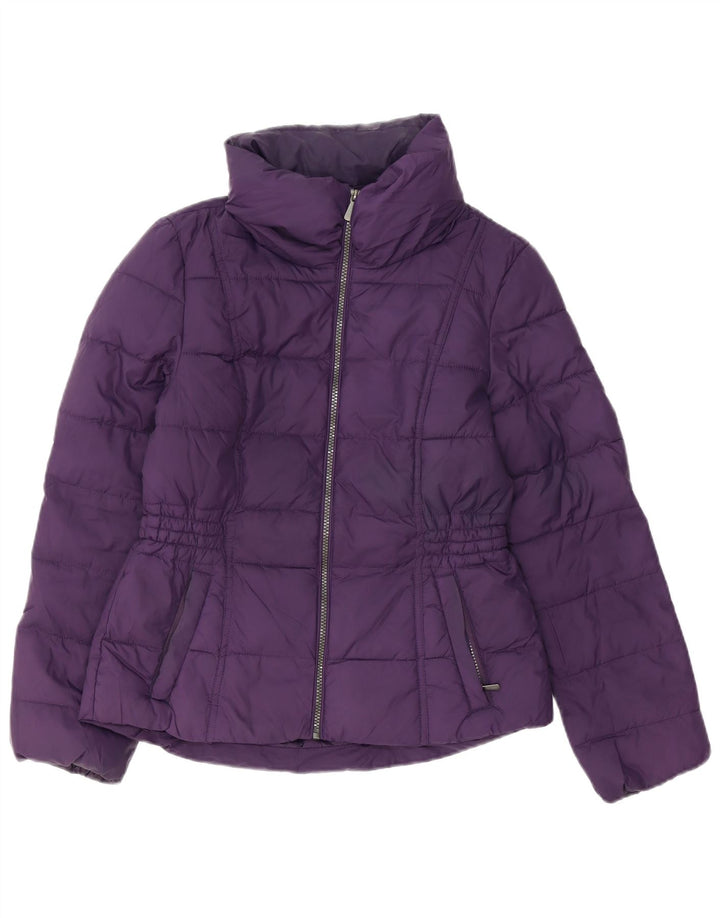 Giacca imbottita oversize da donna Marks & Spencer UK 10 piccola poliestere viola