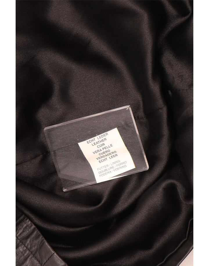 Giacca in pelle vintage da uomo UK 40 grande nera