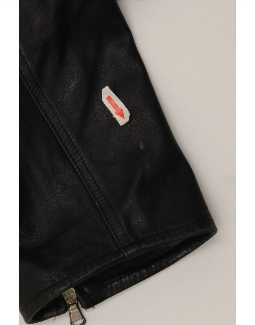 Giacca in pelle da donna vintage UK 14 in pelle nera media