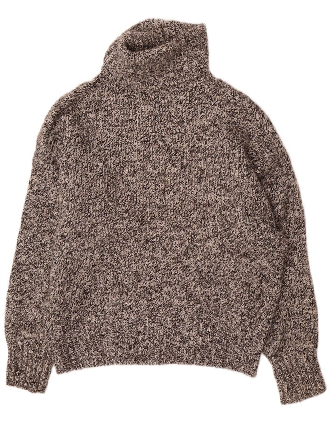 Maglione a collo alto oversize da donna Zara UK 10 piccolo grigio screziato