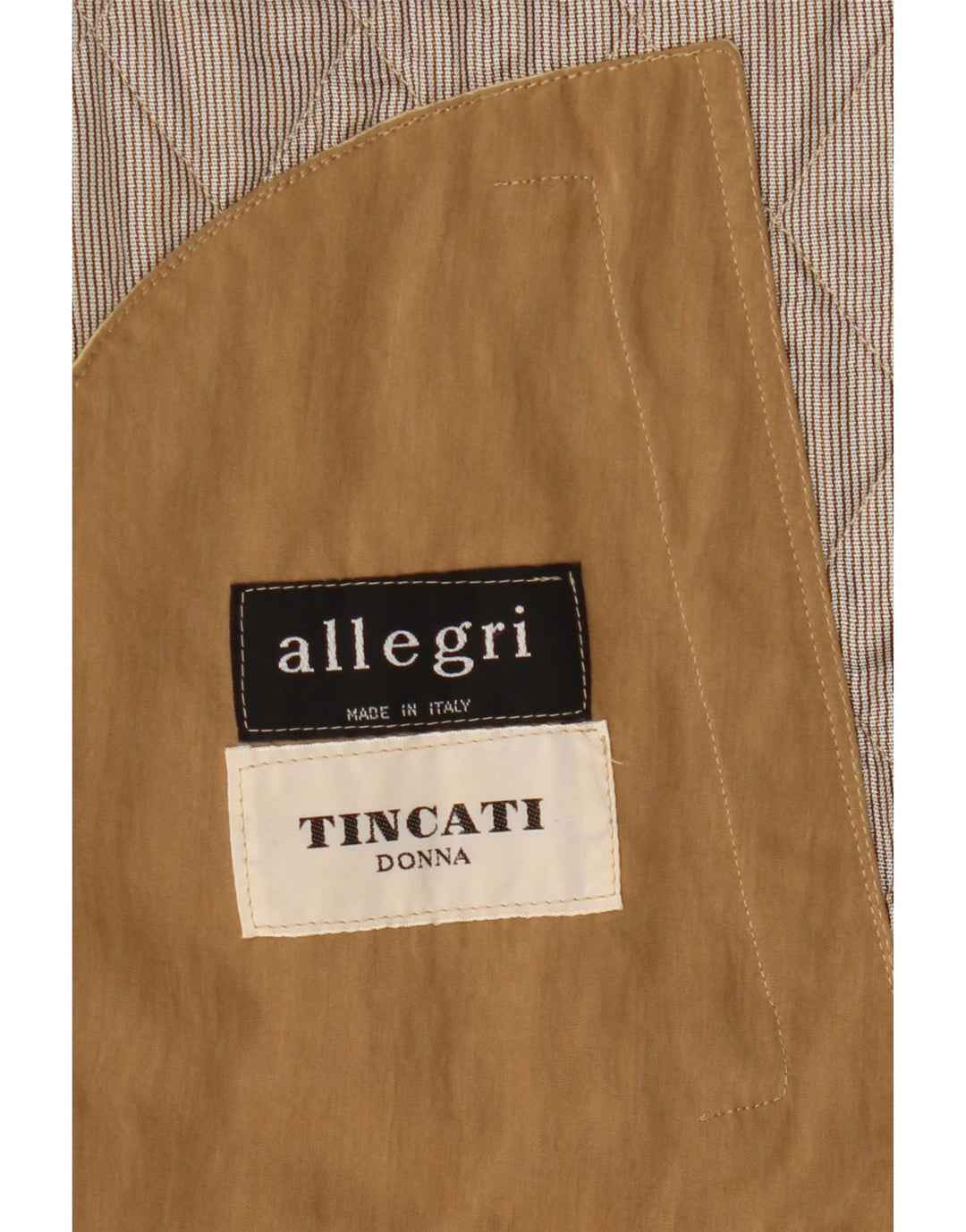 Gilet trapuntato da donna Allegri UK 14 beige medio