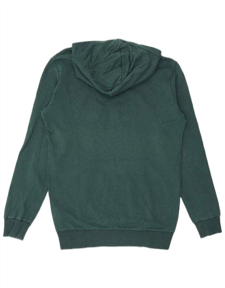 Felpa con cappuccio grafica PUMA da uomo piccola in cotone verde