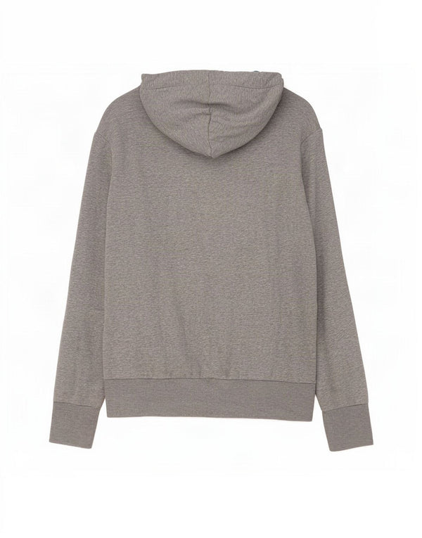 Felpa con cappuccio e zip grafica da donna Puma UK 16 grande cotone grigio