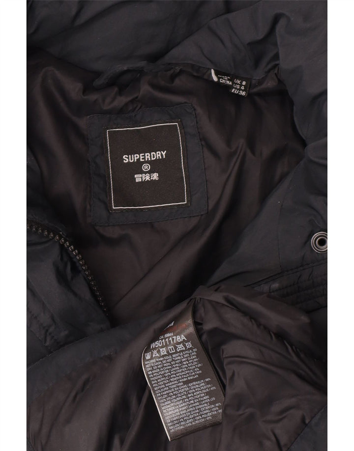 Giacca imbottita da donna Superdry UK 8 Small nylon nero