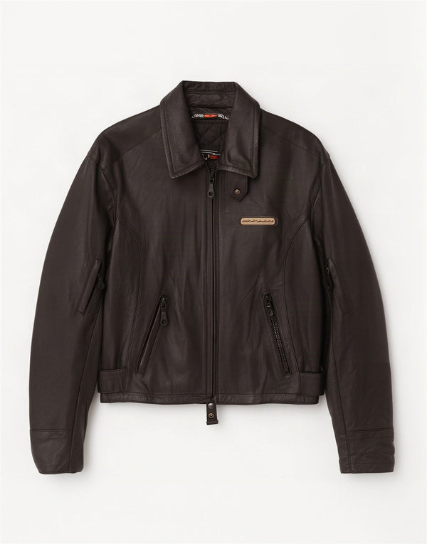 Spidi Womens Motorstyle Leather Racer Jacket UK 14 Medium Black