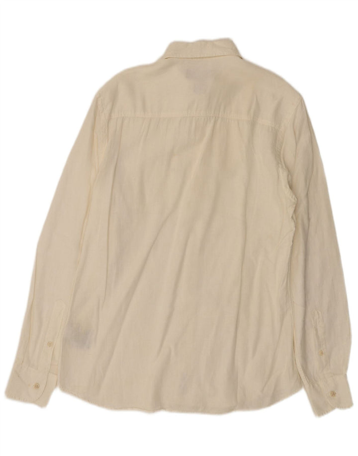HENRI LLOYD Camicia da uomo in cotone bianco sporco medio