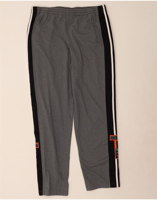 Pantaloni da tuta grafica da uomo Adidas Large in poliestere color block grigio