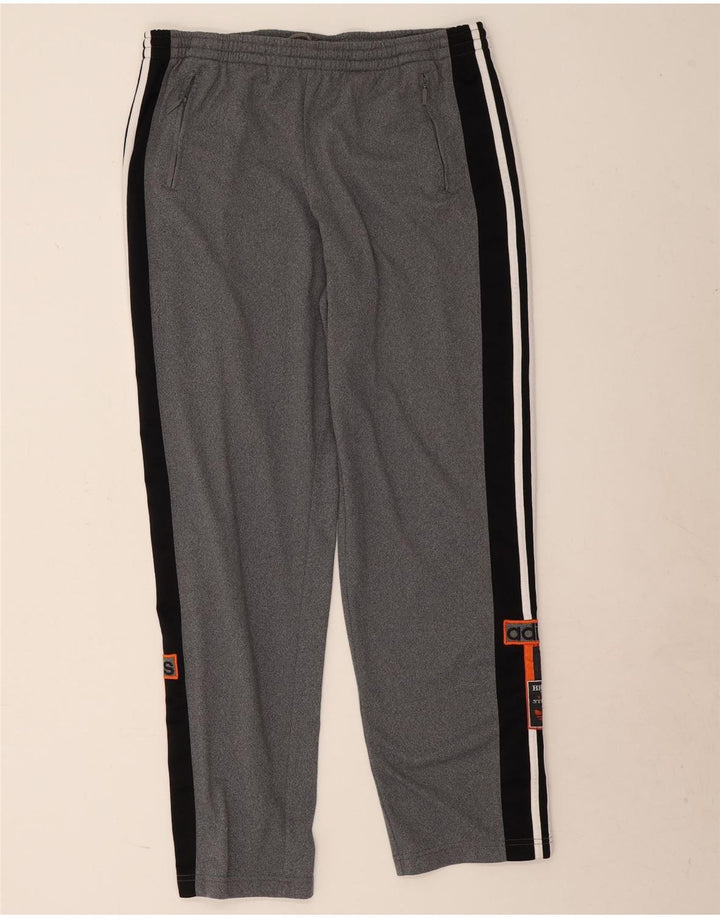Pantaloni da tuta grafica da uomo Adidas Large in poliestere color block grigio