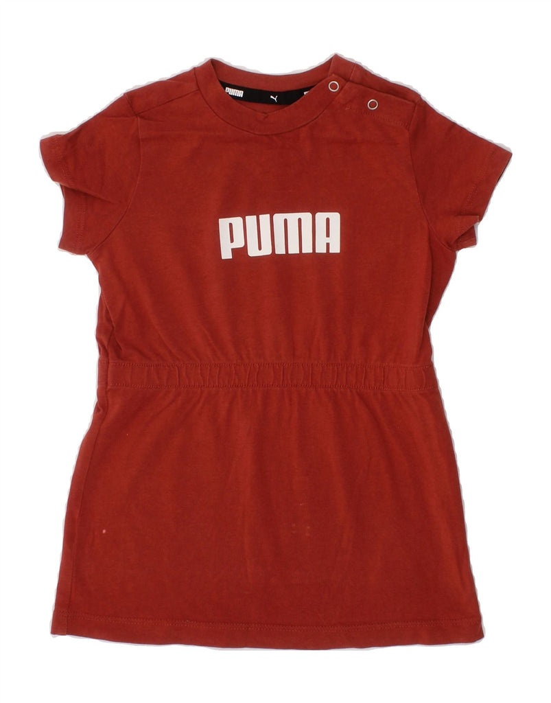 PUMA Baby Girls Graphic T-Shirt Dress 6-9 Months Red Cotton Vintage Puma and Second-Hand Puma from Messina Hembry 