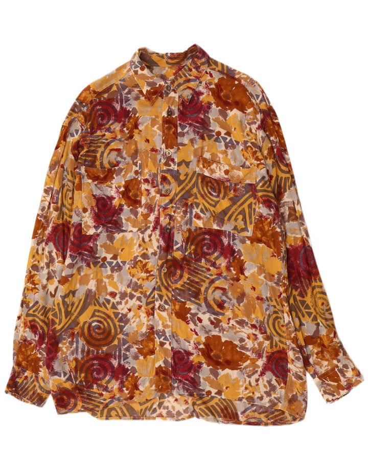 Camicia da uomo Gloriette taglia 43 grande viscosa geometrica multicolore