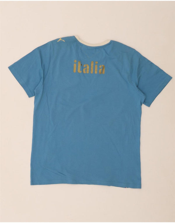 T-shirt grafica Puma Bambino Italia Top 13-14 anni in cotone blu