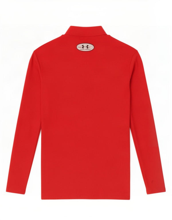Maglietta Under Armour per ragazze a maniche lunghe 11-12 anni in nylon rosso