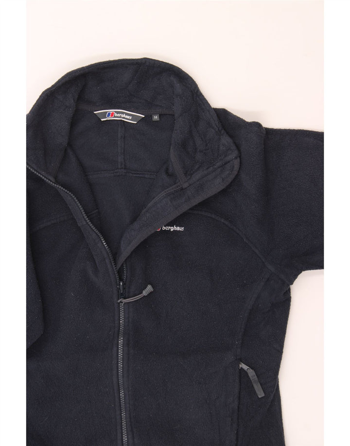 BERGHAUS Womens Fleece Jacket UK 14 Large Navy Blue Polyester Vintage Berghaus and Second-Hand Berghaus from Messina Hembry 