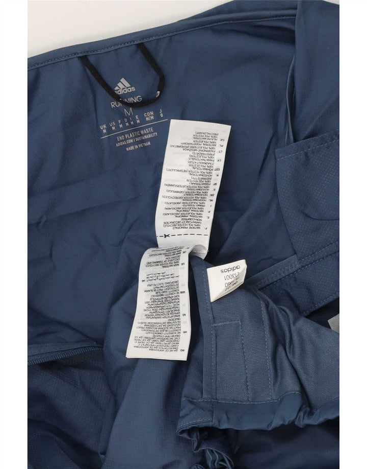 Giacca antipioggia da uomo Adidas con cappuccio UK 38 medio blu navy poliestere
