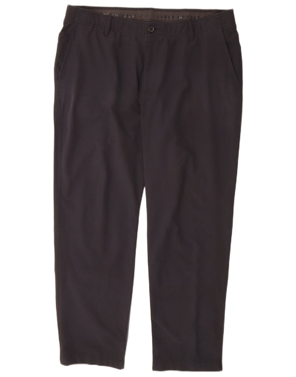 Pantaloni chino dritti da uomo Under Armour W40 L30 poliestere nero