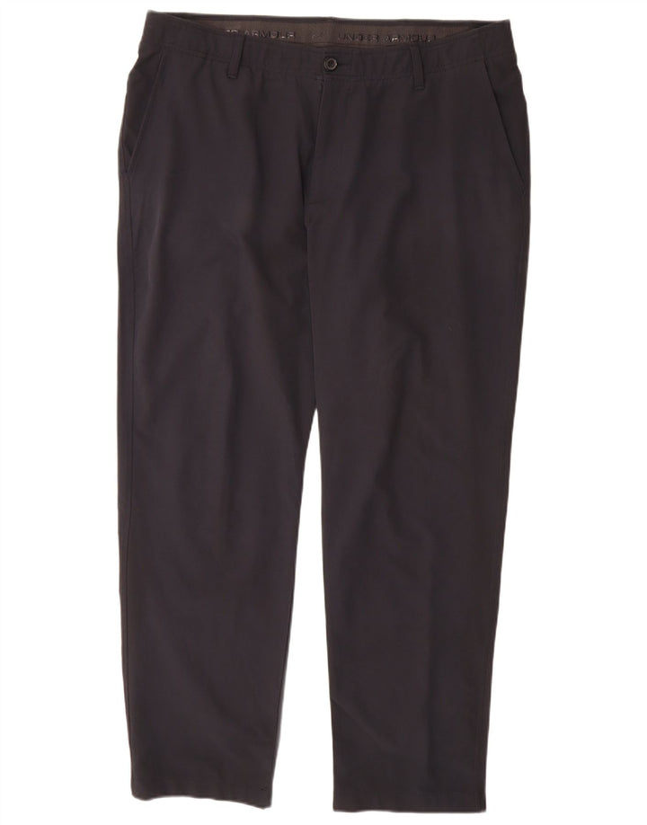 Pantaloni chino dritti da uomo Under Armour W40 L30 poliestere nero