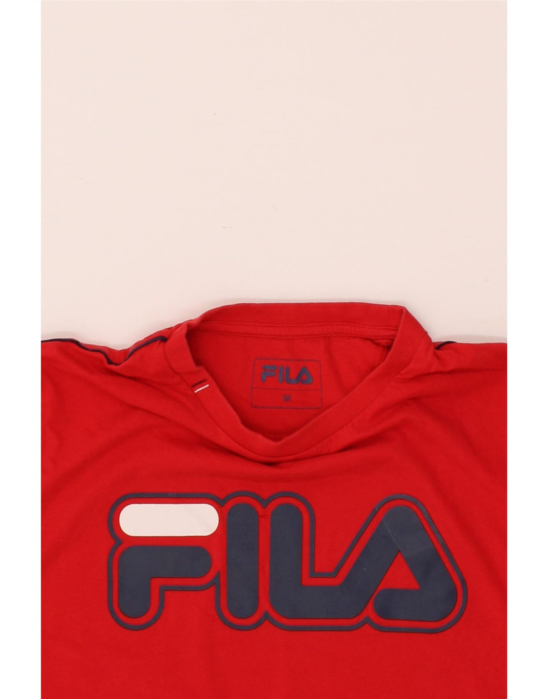 FILA Mens Graphic T-Shirt Top Medium Red Cotton Vintage Fila and Second-Hand Fila from Messina Hembry 