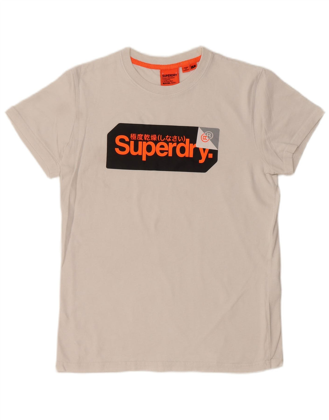 T-shirt grafica da uomo SUPERDRY Top in cotone bianco medio