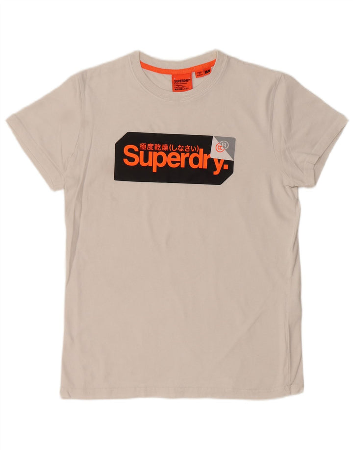 T-shirt grafica da uomo SUPERDRY Top in cotone bianco medio