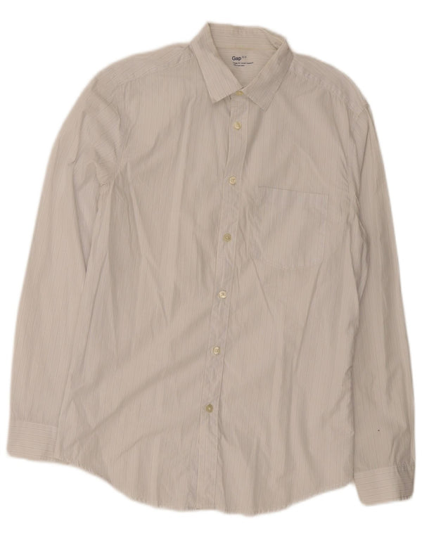 Gap Camicia da uomo Classic Fit Small in cotone a righe bianche