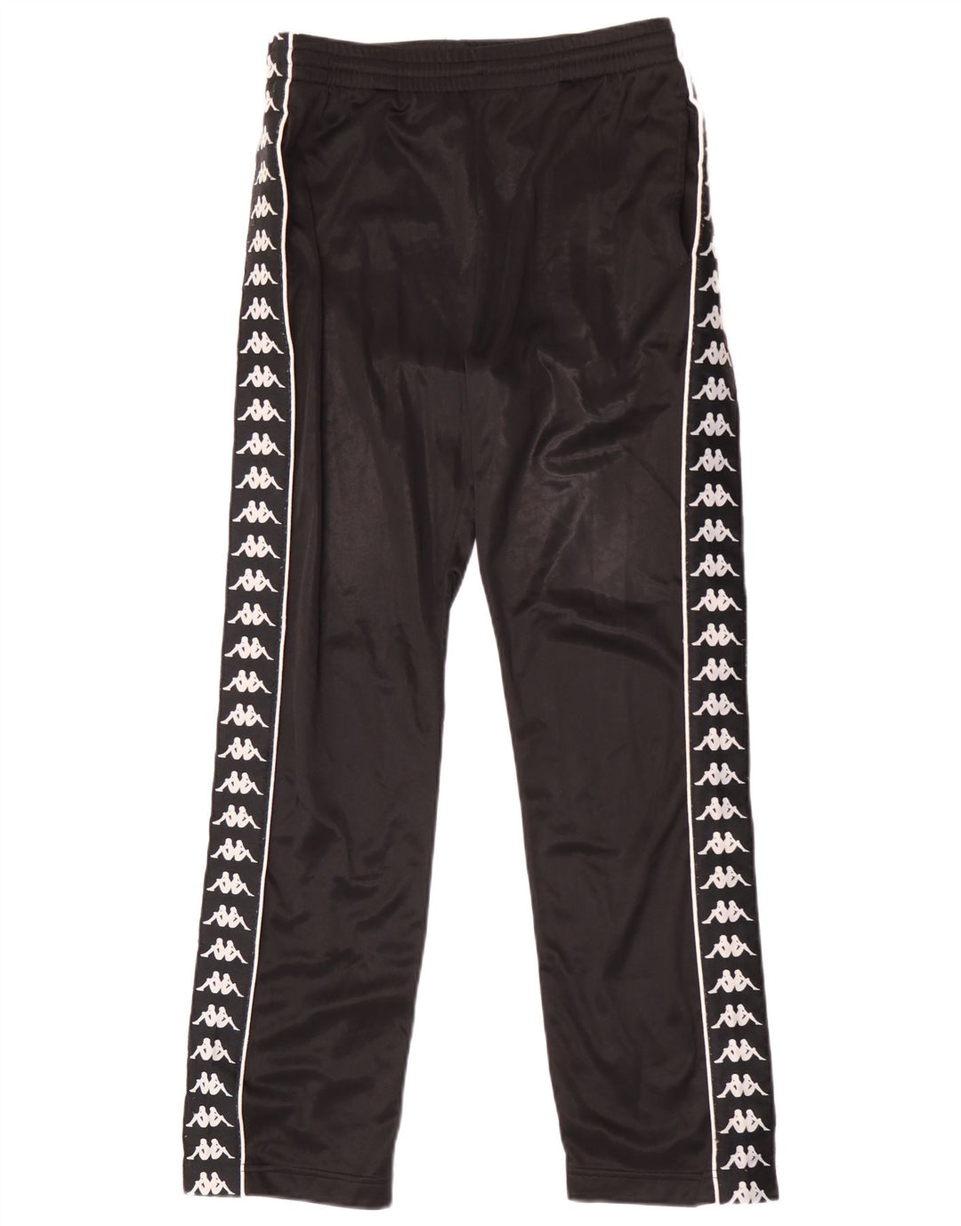 Pantaloni da tuta con grafica Kappa da uomo piccoli in poliestere nero