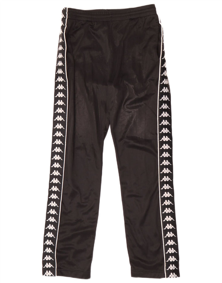 Pantaloni da tuta con grafica Kappa da uomo piccoli in poliestere nero