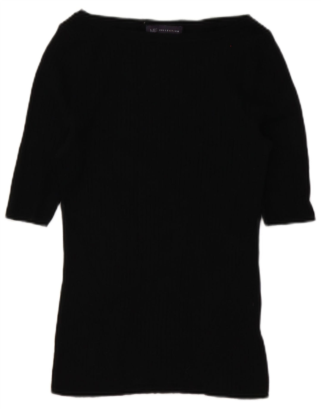 Maglione maglione con scollo a barca da donna Marks & Spencer UK 10 piccolo nero