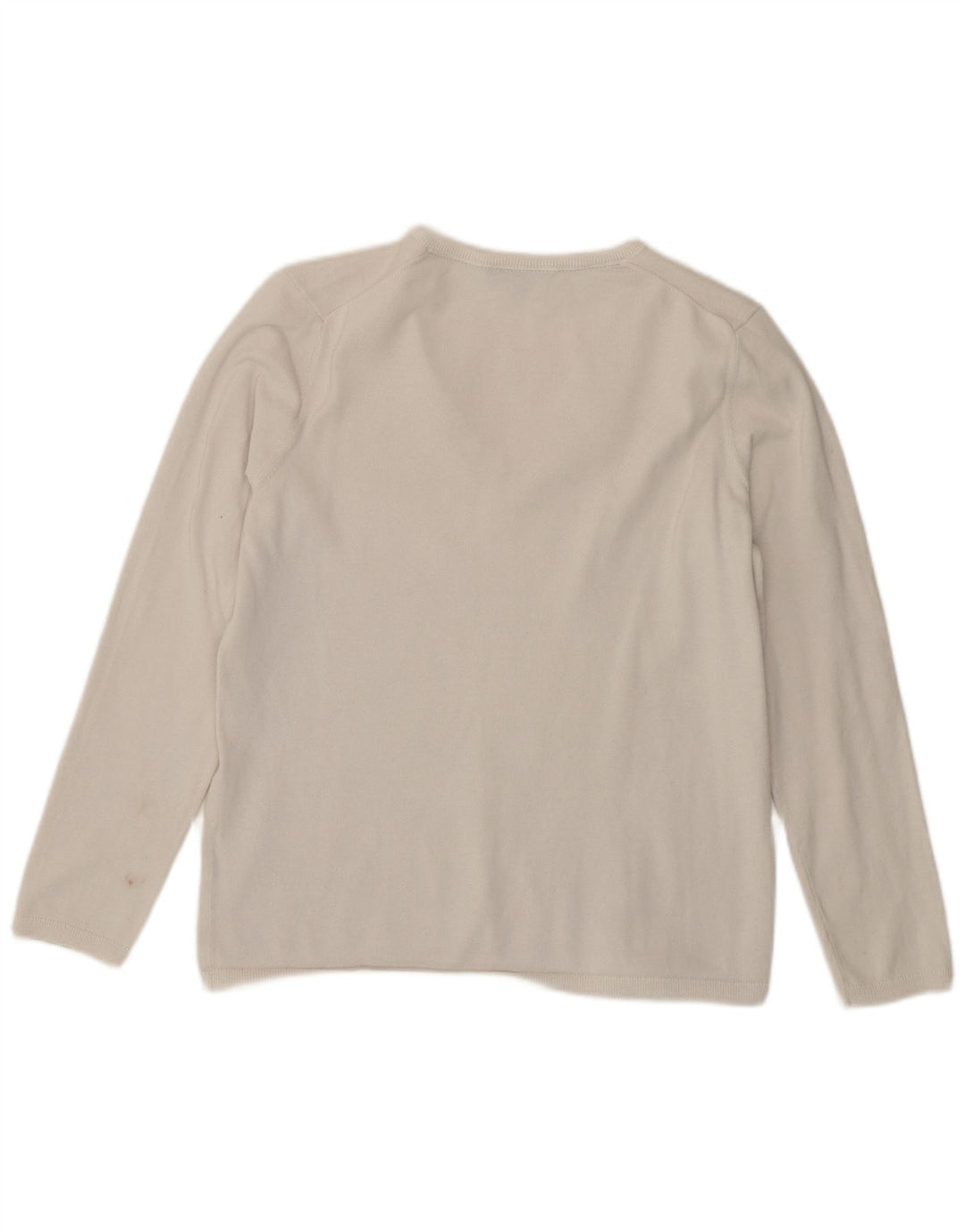 Maglione maglione con scollo a V da donna Tommy Hilfiger UK 14 bianco medio