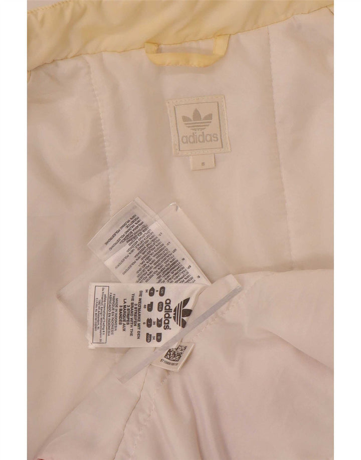 Giacca bomber da donna Adidas UK 8 Small Poliestere color block bianco