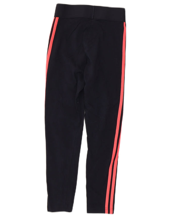 Leggings Adidas Donna UK 4/6 XS Blu Navy Cotone