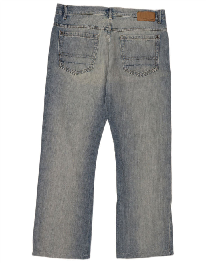 Jeans dritti da uomo Calvin Klein W34 L30 cotone blu