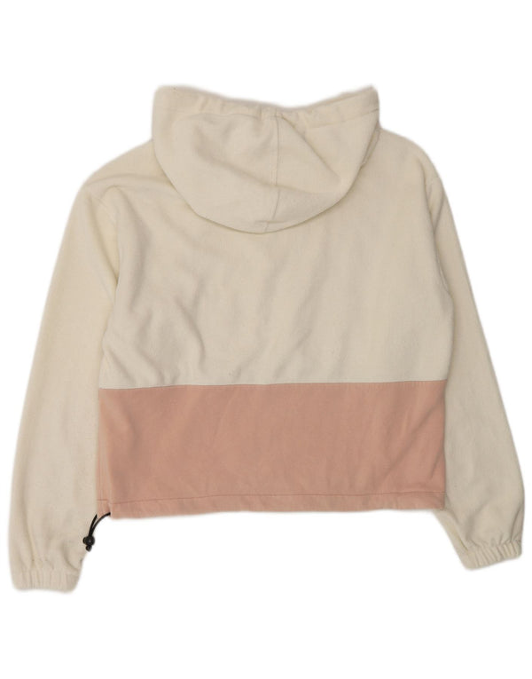 Maglione in pile con cappuccio da donna Champion UK 10 Small White Colourblock