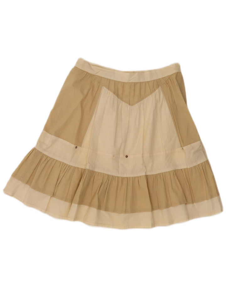 Gonna a trapezio vintage da donna W25 piccola color beige