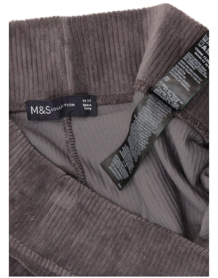 Leggings in velluto da donna Marks & Spencer UK 14 grande cotone grigio