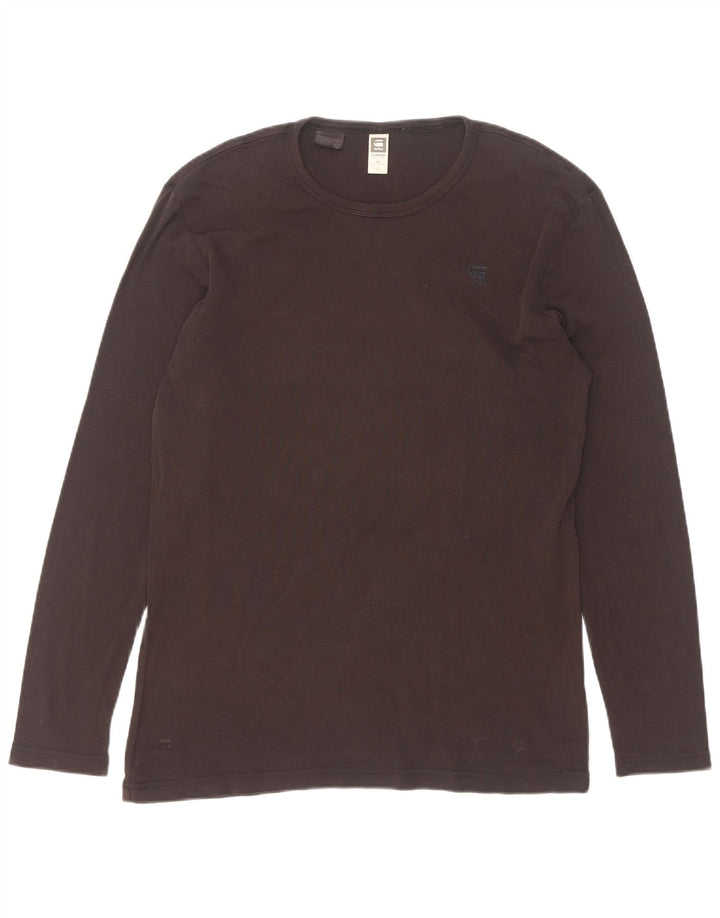 Maglia da uomo G-Star a maniche lunghe XL in cotone nero