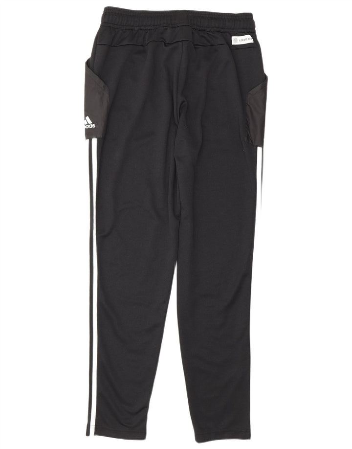Pantaloni da tuta Adidas Aeroready da uomo in poliestere color block medio nero