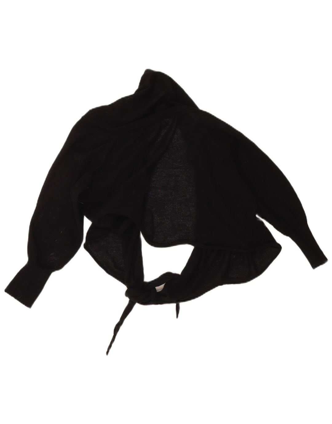 ZARA Womens 3/4 Sleeve Bolero Jumper UK 12 Medium Black