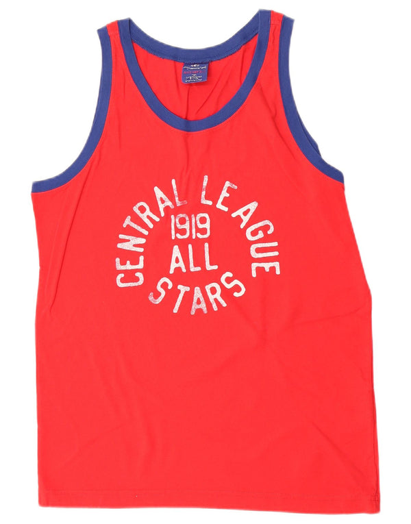 Canotta grafica da uomo Champion in cotone rosso medio