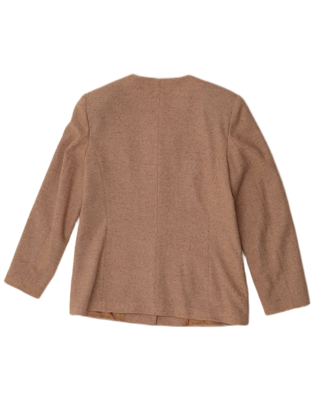 Giacca blazer vintage da donna a 4 bottoni IT 46 grande beige screziato
