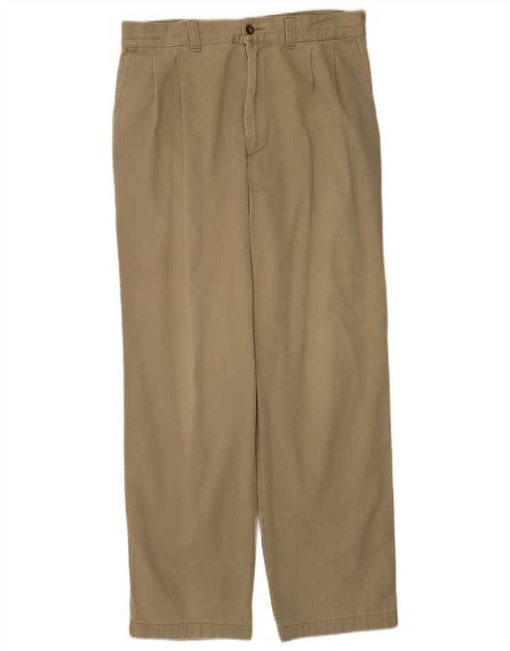 Pantaloni chino con pegged da uomo Marks & Spencer W32 L31 in cotone beige